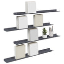 vidaXL Lebegő polc 4 pcs Antracit 80 x 9 x 2,5 cm Acél