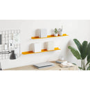 vidaXL Lebegő polc 2 pcs Mustár sárga 80 x 9 x 2,5 cm Acél
