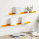 vidaXL Lebegő polc 2 pcs Mustár sárga 80 x 9 x 2,5 cm Acél