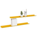 vidaXL Lebegő polc 2 pcs Mustár sárga 80 x 9 x 2,5 cm Acél
