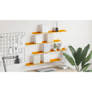 vidaXL Lebegő polc 4 pcs Mustár sárga 80 x 9 x 2,5 cm Acél
