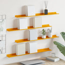 vidaXL Lebegő polc 4 pcs Mustár sárga 80 x 9 x 2,5 cm Acél