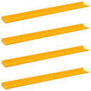 vidaXL Lebegő polc 4 pcs Mustár sárga 80 x 9 x 2,5 cm Acél