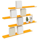 vidaXL Lebegő polc 4 pcs Mustár sárga 80 x 9 x 2,5 cm Acél