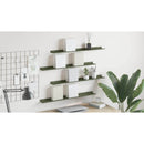 vidaXL Lebegő polc 4 pcs Olajzöld 80 x 9 x 2,5 cm Acél