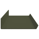 vidaXL Lebegő polc 4 pcs Olajzöld 80 x 9 x 2,5 cm Acél
