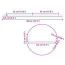 vidaXL Lebegő polc 4 pcs Olajzöld 80 x 9 x 2,5 cm Acél