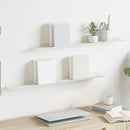 vidaXL Lebegő polc Falra szerelhető 2 pcs Fehér 80 x 9 x 2,5 cm Acél