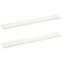 vidaXL Lebegő polc Falra szerelhető 2 pcs Fehér 80 x 9 x 2,5 cm Acél