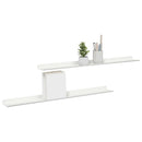 vidaXL Lebegő polc Falra szerelhető 2 pcs Fehér 80 x 9 x 2,5 cm Acél