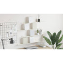 vidaXL Lebegő polc Falra szerelhető 4 pcs Fehér 80 x 9 x 2,5 cm Acél