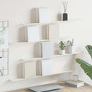 vidaXL Lebegő polc Falra szerelhető 4 pcs Fehér 80 x 9 x 2,5 cm Acél