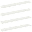 vidaXL Lebegő polc Falra szerelhető 4 pcs Fehér 80 x 9 x 2,5 cm Acél