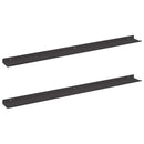 vidaXL Lebegő polc 2 db Fekete 100 x 9 x 2,5 cm Acél