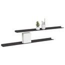 vidaXL Lebegő polc 2 db Fekete 100 x 9 x 2,5 cm Acél
