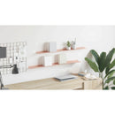 vidaXL Lebegő polc 2 pcs Rózsaszín 100 x 9 x 2,5 cm Acél