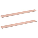 vidaXL Lebegő polc 2 pcs Rózsaszín 100 x 9 x 2,5 cm Acél