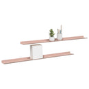 vidaXL Lebegő polc 2 pcs Rózsaszín 100 x 9 x 2,5 cm Acél