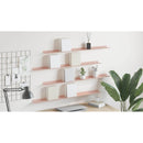 vidaXL Lebegő polc 4 pcs Rózsaszín 100 x 9 x 2,5 cm Acél