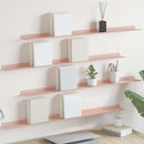 vidaXL Lebegő polc 4 pcs Rózsaszín 100 x 9 x 2,5 cm Acél