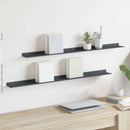 vidaXL Lebegő polc 2 pcs Antracit 100 x 9 x 2,5 cm Acél
