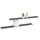 vidaXL Lebegő polc 2 pcs Antracit 100 x 9 x 2,5 cm Acél