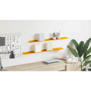 vidaXL Lebegő polc 2 pcs Mustár sárga 100 x 9 x 2,5 cm Acél