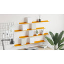 vidaXL Lebegő polc 4 pcs Mustár sárga 100 x 9 x 2,5 cm Acél