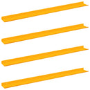 vidaXL Lebegő polc 4 pcs Mustár sárga 100 x 9 x 2,5 cm Acél