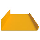 vidaXL Lebegő polc 4 pcs Mustár sárga 100 x 9 x 2,5 cm Acél