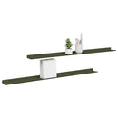 vidaXL Lebegő polc 2 pcs Olajzöld 100 x 9 x 2,5 cm Acél