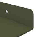 vidaXL Lebegő polc 4 pcs Olajzöld 100 x 9 x 2,5 cm Acél