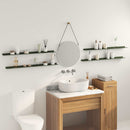 vidaXL Lebegő polc 4 pcs Olajzöld 100 x 9 x 2,5 cm Acél