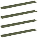 vidaXL Lebegő polc 4 pcs Olajzöld 100 x 9 x 2,5 cm Acél
