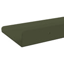 vidaXL Lebegő polc 4 pcs Olajzöld 100 x 9 x 2,5 cm Acél