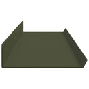 vidaXL Lebegő polc 4 pcs Olajzöld 100 x 9 x 2,5 cm Acél