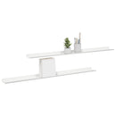 vidaXL Lebegő polc 2 db Fehér 100 x 9 x 2,5 cm Acél