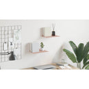 vidaXL Lebegő polc 2 pcs Rózsaszín 30 x 18 x 2,5 cm Acél