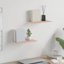 vidaXL Lebegő polc 2 pcs Rózsaszín 30 x 18 x 2,5 cm Acél