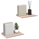 vidaXL Lebegő polc 2 pcs Rózsaszín 30 x 18 x 2,5 cm Acél