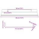 vidaXL Lebegő polc 2 pcs Rózsaszín 30 x 18 x 2,5 cm Acél