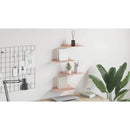 vidaXL Lebegő polc 4 pcs Rózsaszín 30 x 18 x 2,5 cm Acél
