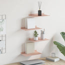 vidaXL Lebegő polc 4 pcs Rózsaszín 30 x 18 x 2,5 cm Acél