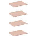 vidaXL Lebegő polc 4 pcs Rózsaszín 30 x 18 x 2,5 cm Acél