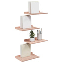 vidaXL Lebegő polc 4 pcs Rózsaszín 30 x 18 x 2,5 cm Acél