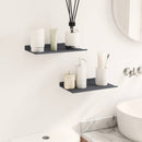 vidaXL Lebegő polc 2 pcs Antracit 30 x 18 x 2,5 cm Acél