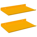 vidaXL Lebegő polc 2 pcs Mustár sárga 30 x 18 x 2,5 cm Acél