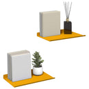 vidaXL Lebegő polc 2 pcs Mustár sárga 30 x 18 x 2,5 cm Acél
