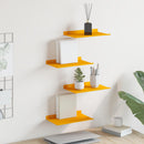 vidaXL Lebegő polc 4 pcs Mustár sárga 30 x 18 x 2,5 cm Acél