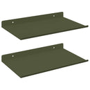 vidaXL Lebegő polc 2 pcs Olajzöld 30 x 18 x 2,5 cm Acél